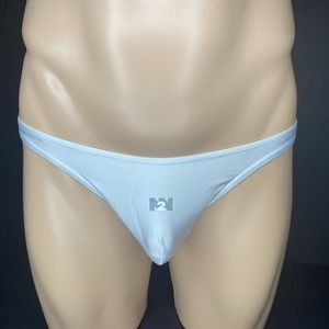 N2N Bodywear BB9 White Little Beach Thong BB9 - Size Small